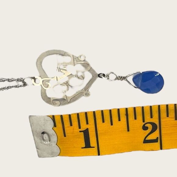 Stainless steel I LOVE YOU heart pendant & a 20.” Long matching necklace - Picture 6 of 6